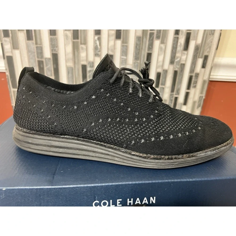 Cole Haan Men's Original Grand Stitchlite Wingtip Black C28443 US 9.5M